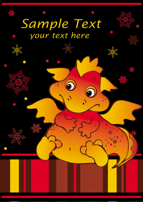 Cartoon the Pterosaur image 01 - vector material