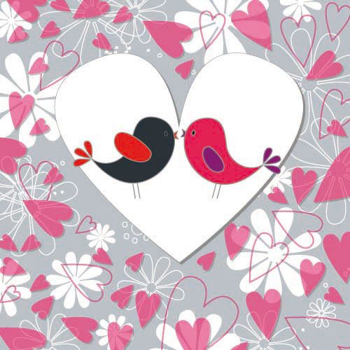 The romantic cartoon hand-painted illustrations 05 - vector material