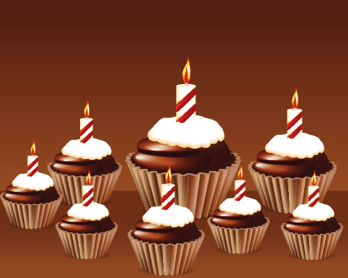 Birthday cake 03 - vector material