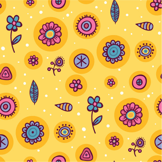 Cartoon pattern background 05 - vector material