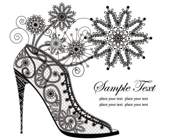 Black and white patterns 02 - vector material