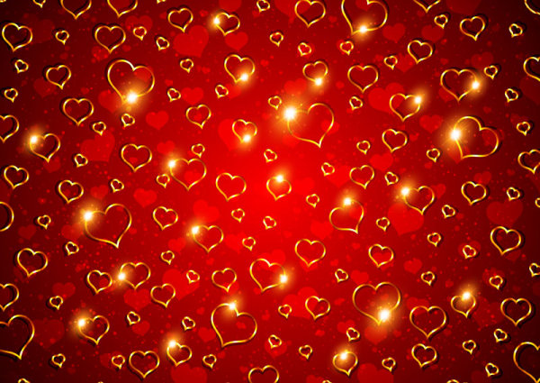 Valentine background 01 - vector material