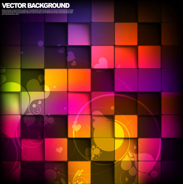 The fashion trend stereo box 05 - vector material