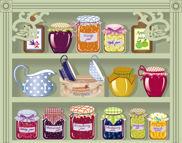 Cartoon window shop 01 - vector material