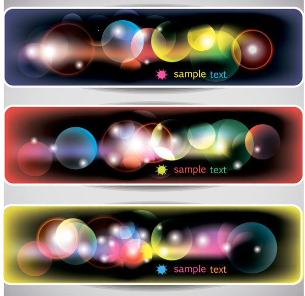 Bright halo banner 01 - vector material