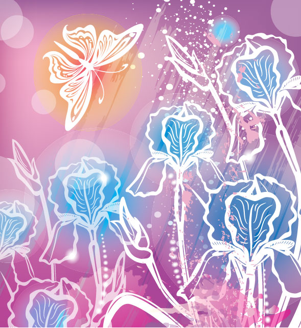 Gorgeous pattern background 05 - vector material
