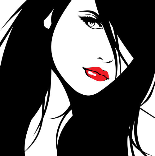 Beautiful silhouette 01 - vector