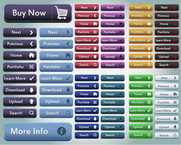 The delicate web buttons sinks 02 - vector material