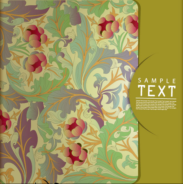 Classic pattern background 03 - vector material