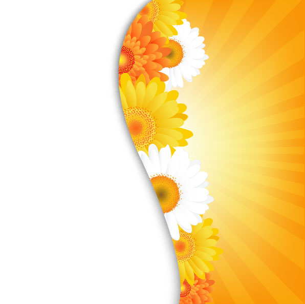 Flower petals lace background 05 - vector material