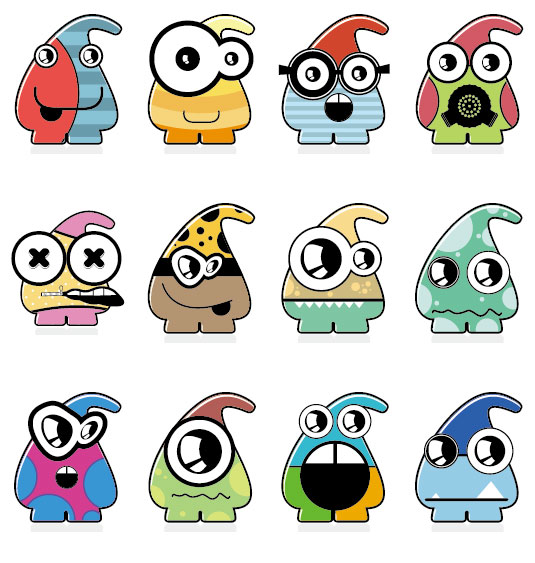 Cartoon monster 04 - vector material