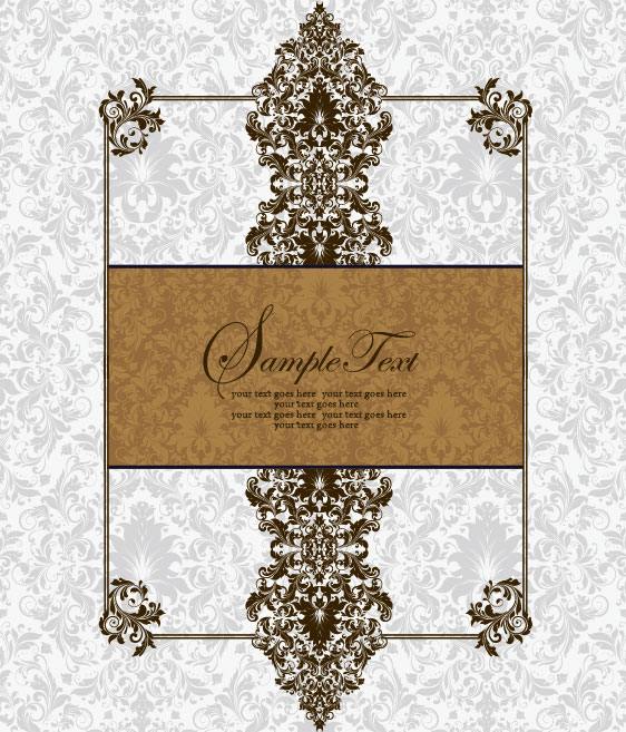Classic retro border 04 - vector material