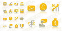 Financial cute icon vector material