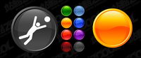 The colorful circular button crystal material
