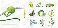 Beautiful green icon series vector material