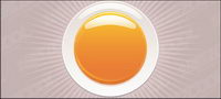 round orange crystal material