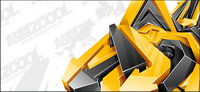 Crystal 3D style three-dimensional vector arrow material
