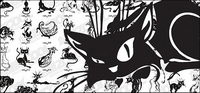 Vector cartoon cat material