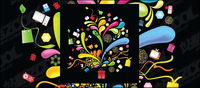Day gift theme vector illustration material