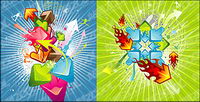 Arrow theme of the trend vector material