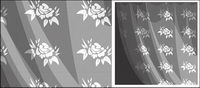 pattern of white gauze material