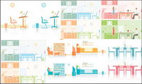Simple home life vector