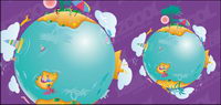Earth leisure vector illustration material