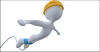 3D play little bungee picture material
