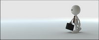 3D picture the little guy to run the business material