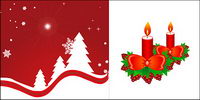 Candles and Christmas tree cutting