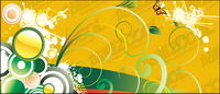 Butterfly circular pattern vector