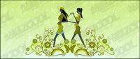 Vector material girl friendship