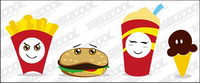 Food and drink lovely vector material