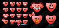 Heart-shaped icon on the theme of expression