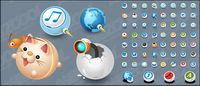 Classic circular icon in the system