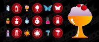 The theme of cute female icon vector material