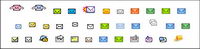 The theme of a variety of envelope material gif