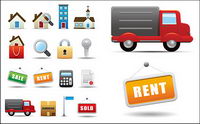 A set of exquisite decoration shopping icon vector material
