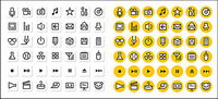 Simple lines icon vector graphics material