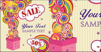 Discount sales trend vector material-3