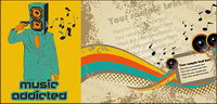 vector illustration music subject material