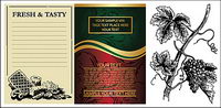 Continental liquor packaging vector material