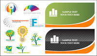 Cards and logo template vector material