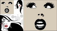 vector illustrations of female material