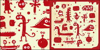 Lovely small Monster vector material