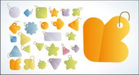 Vector labels simple material