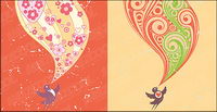 Birdie trend subject material element of the vector