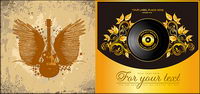 the trend of music illustration Vector material