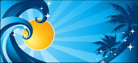 Coconut tree sun wave vector material