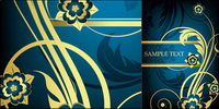 Golden fashion pattern vector material